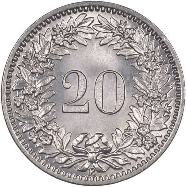 20 Rappen, 1919, Stempelglanz