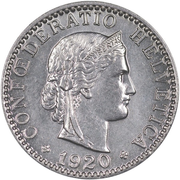 25942_1 20 Rappen, 1920, Stempelglanz