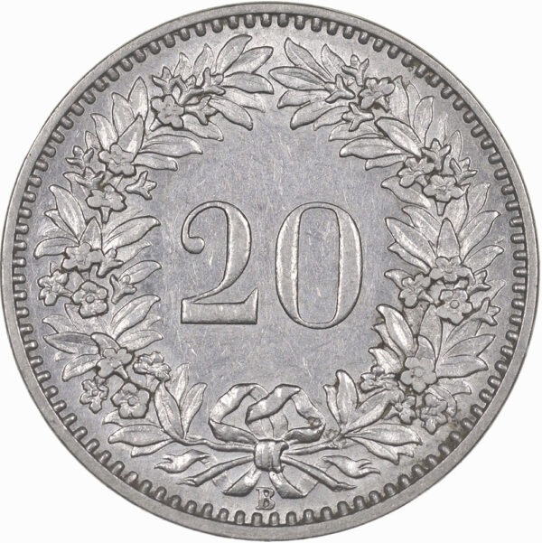20 Rappen, 1924, fast unzirkuliert