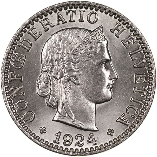 25949_1 20 Rappen, 1924, Stempelglanz