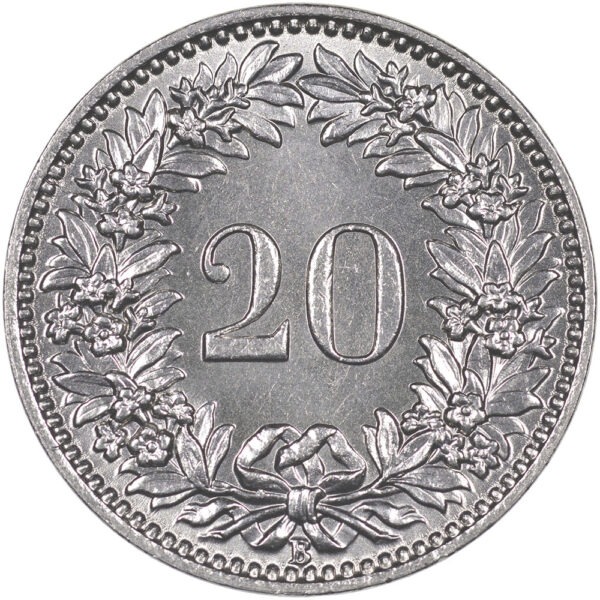 20 Rappen, 1925, unz/stgl