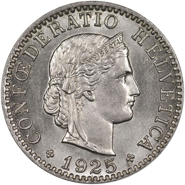 25952_1 20 Rappen, 1925, Stempelglanz