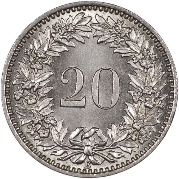 20 Rappen, 1925, Stempelglanz