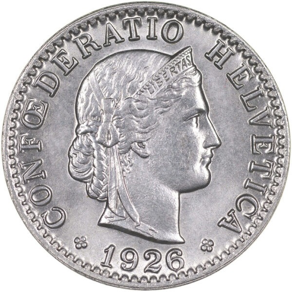 25955_1 20 Rappen, 1926, Stempelglanz