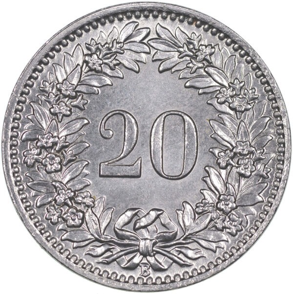 20 Rappen, 1926, Stempelglanz