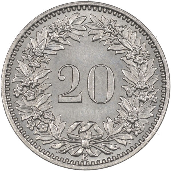 20 Rappen, 1929, unzirkuliert