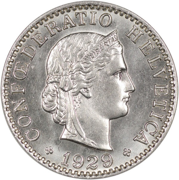 25962_1 20 Rappen, 1929, Stempelglanz