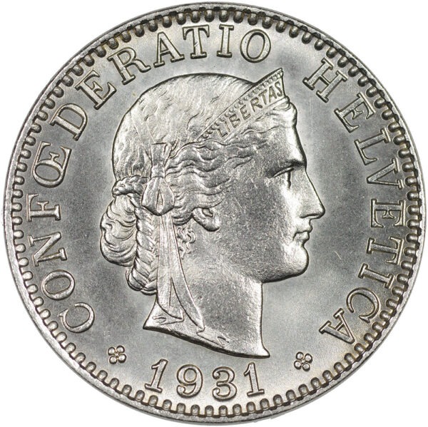 25968_1 20 Rappen, 1931, Stempelglanz