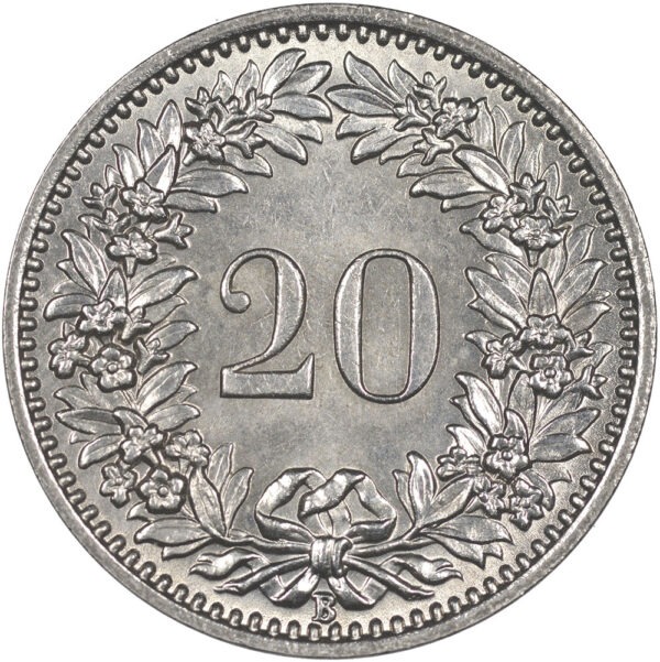 20 Rappen, 1933, unzirkuliert