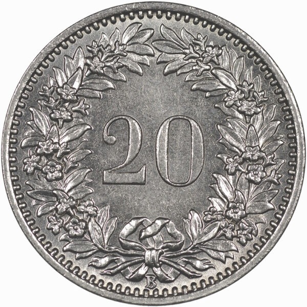 20 Rappen, 1933, unz/stgl