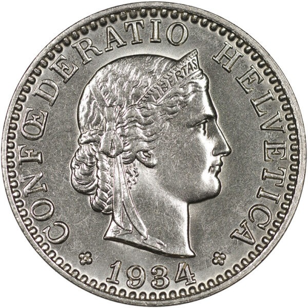 25975_1 20 Rappen, 1934, unzirkuliert