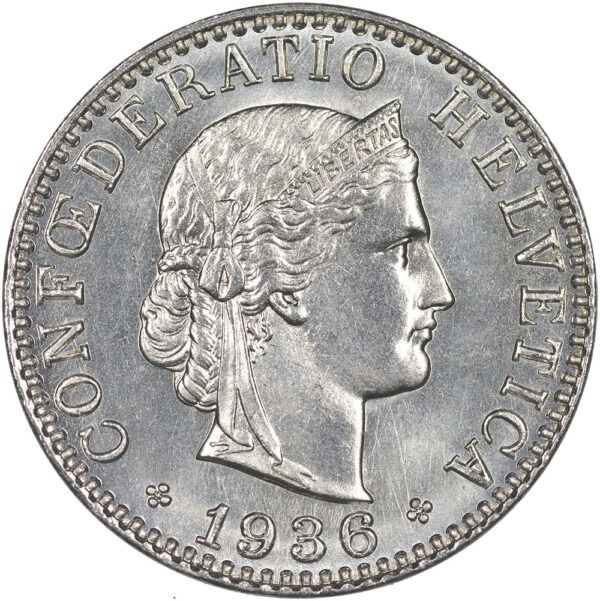 25978_1 20 Rappen, 1936, Stempelglanz