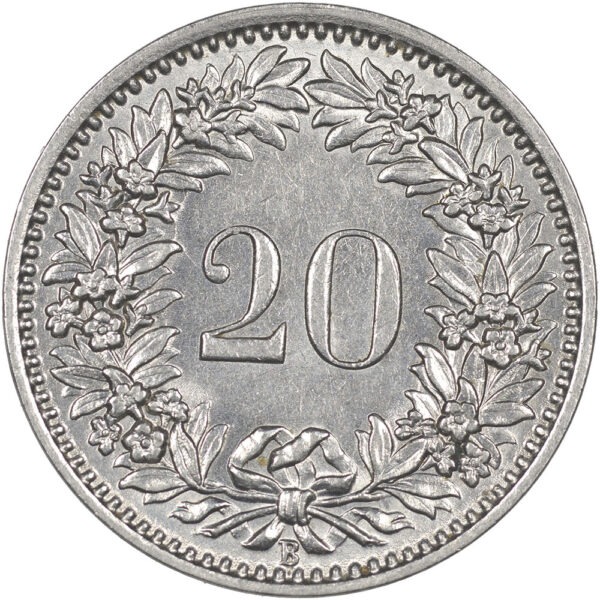 20 Rappen, 1934, fast unzirkuliert