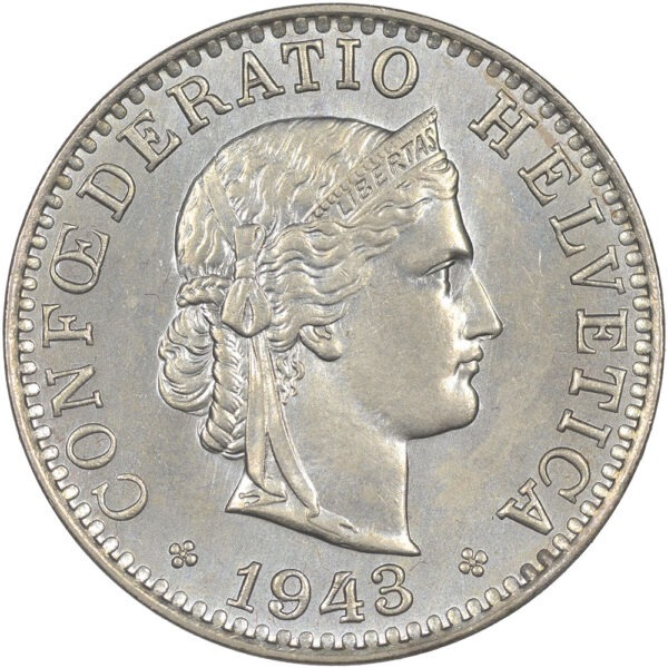 25988_1 20 Rappen, 1943, Stempelglanz