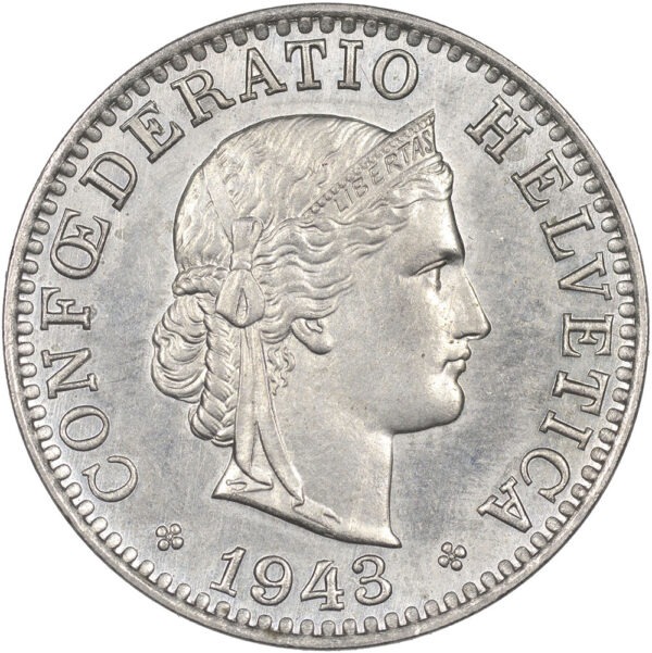 25989_1 20 Rappen, 1943, Erstabschlag