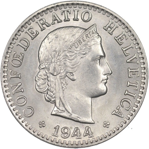 25990_1 20 Rappen, 1944, Stempelglanz