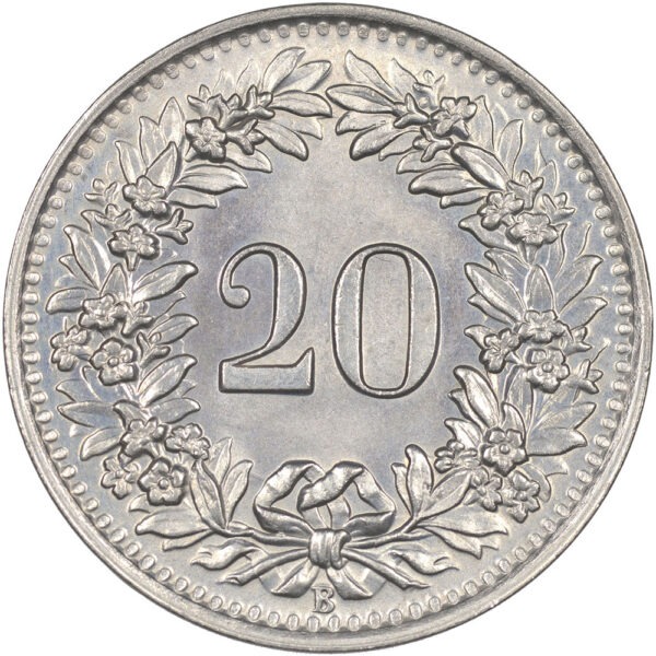 20 Rappen, 1944, Stempelglanz