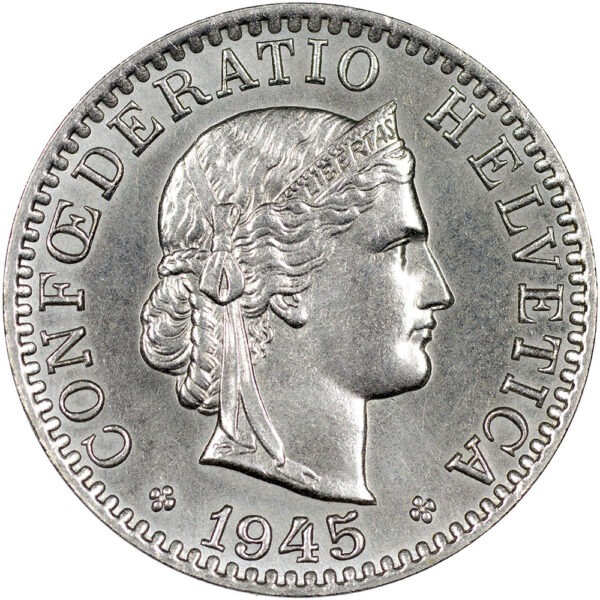 25995_1 20 Rappen, 1945, Stempelglanz