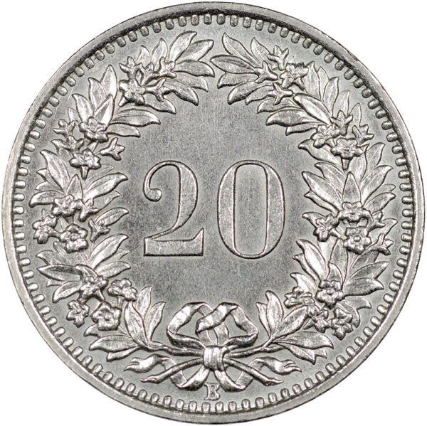 20 Rappen, 1945, Stempelglanz