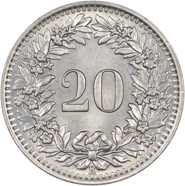 20 Rappen, 1950, Stempelglanz