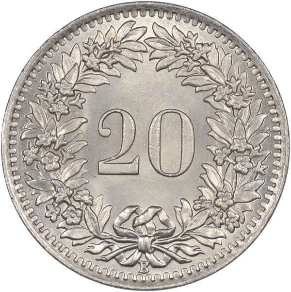 20 Rappen, 1951, Stempelglanz