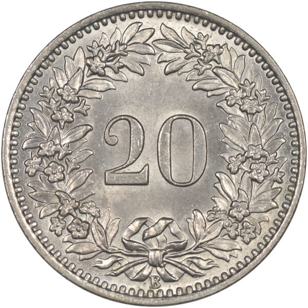 20 Rappen, 1952, unz/stgl