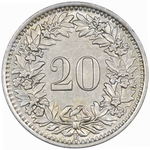 20 Rappen, 1954, unz/stgl
