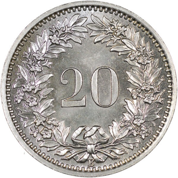 20 Rappen, 1956, unz/stgl