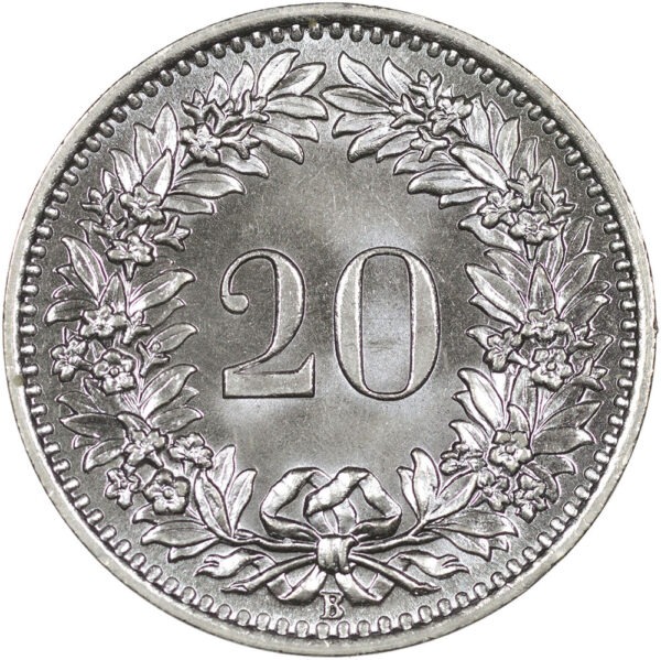 26014_2 20 Rappen, 1956, Stempelglanz