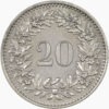 20 Rappen, 1957, fast unzirkuliert