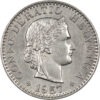 20 Rappen, 1957, unzirkuliert