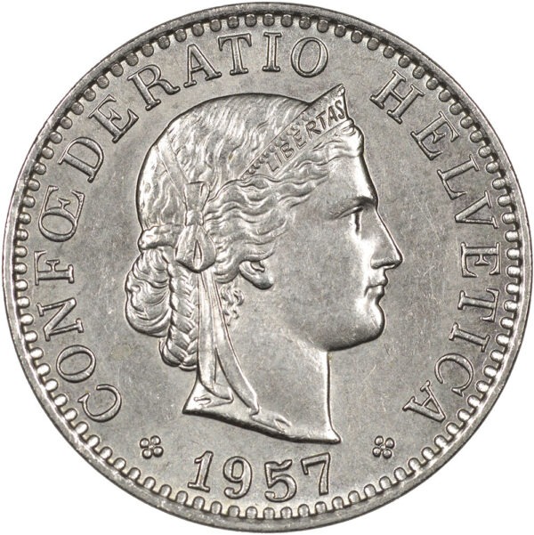 26016_1 20 Rappen, 1957, unzirkuliert
