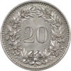 20 Rappen, 1957, unzirkuliert
