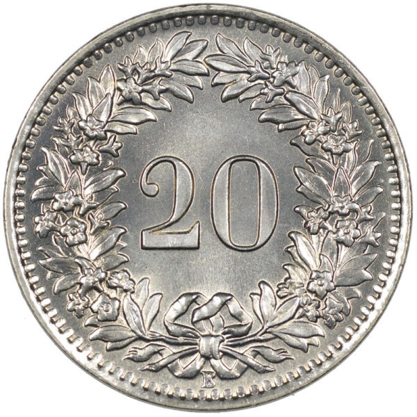 20 Rappen, 1963, Stempelglanz