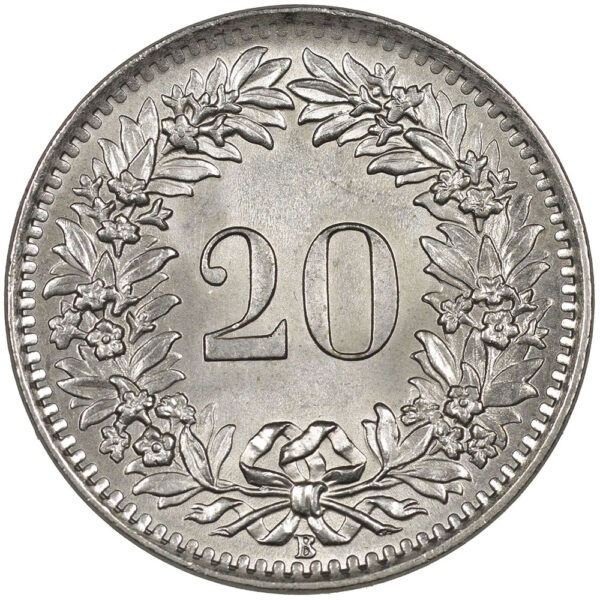 20 Rappen, 1964, Stempelglanz