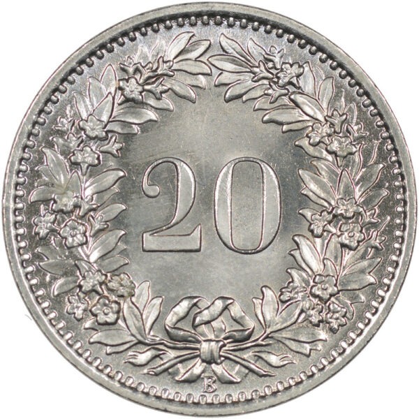 20 Rappen, 1966, Stempelglanz