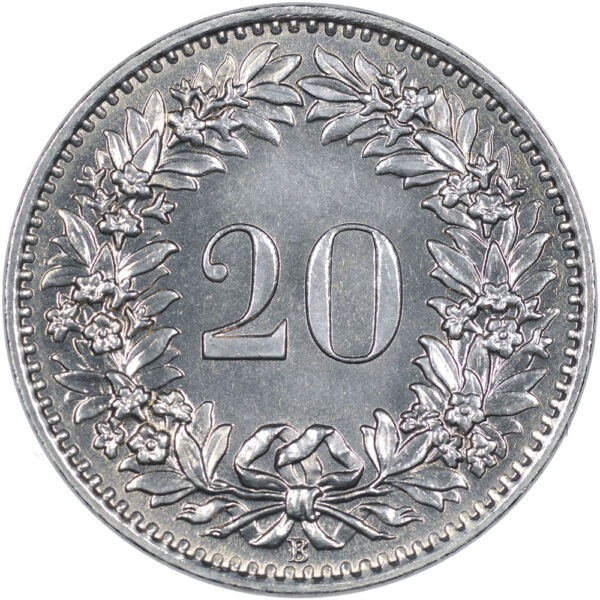 20 Rappen, 1967, Stempelglanz