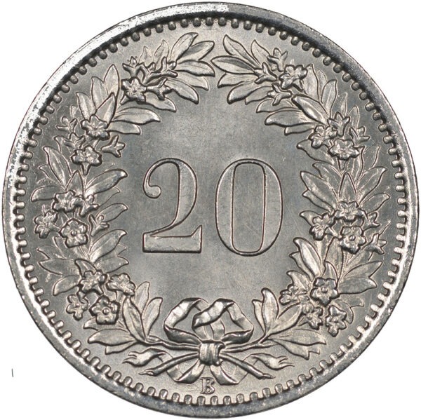 20 Rappen, 1968, Stempelglanz