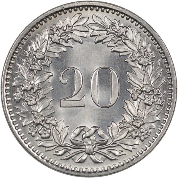 20 Rappen, 1970, Stempelglanz
