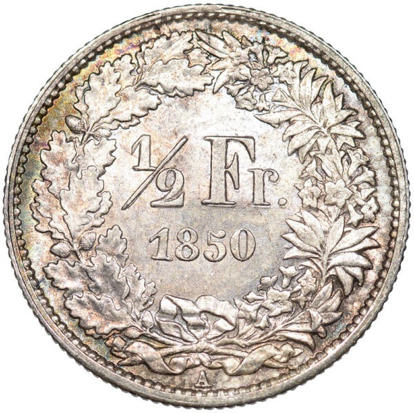 26055_1 50 Rappen, 1850, Stempelglanz