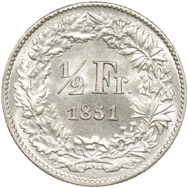 26056_1 50 Rappen, 1851, unzirkuliert