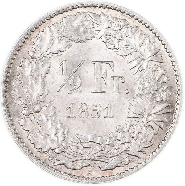 26057_1 50 Rappen, 1851, unz/stgl