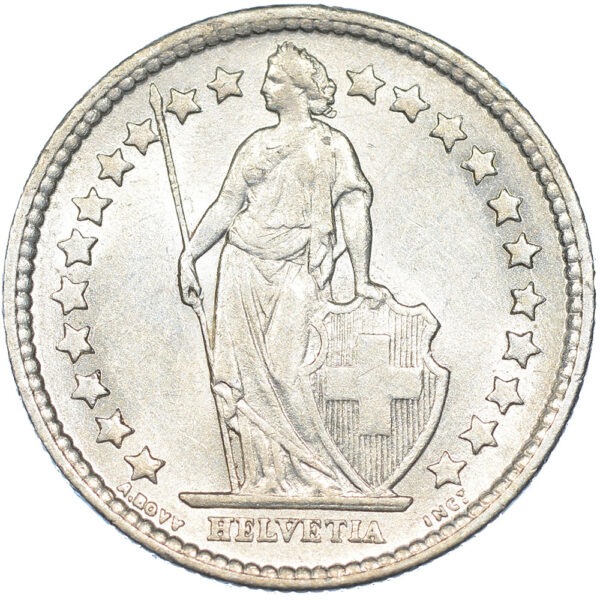50 Rappen, 1882, fast unzirkuliert