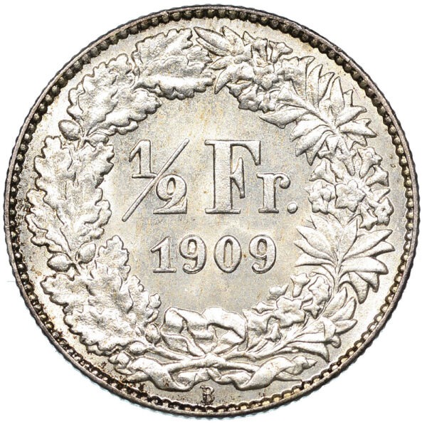 26124_1 50 Rappen, 1909, Stempelglanz