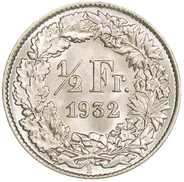 26152_1 50 Rappen, 1932, Stempelglanz