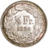 50 Rappen, 1934, Stempelglanz