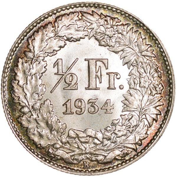 26153_1 50 Rappen, 1934, Stempelglanz