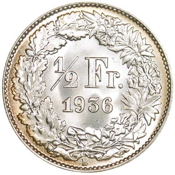 26154_1 50 Rappen, 1936, Stempelglanz