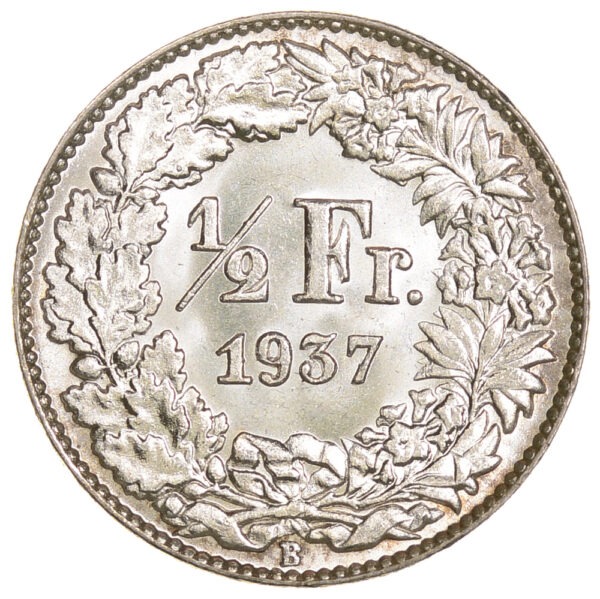 26155_1 50 Rappen, 1937, Stempelglanz