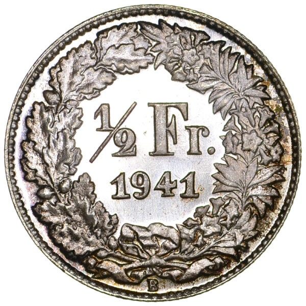 26163_1 50 Rappen, 1941, Erstabschlag